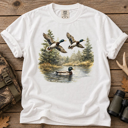 Mallard Duck Nature T-Shirt in White