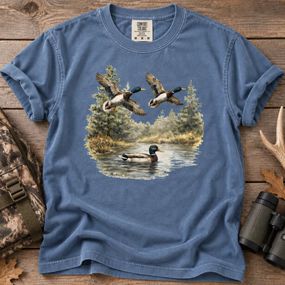 Mallard Duck Nature T-Shirt in Blue Jean