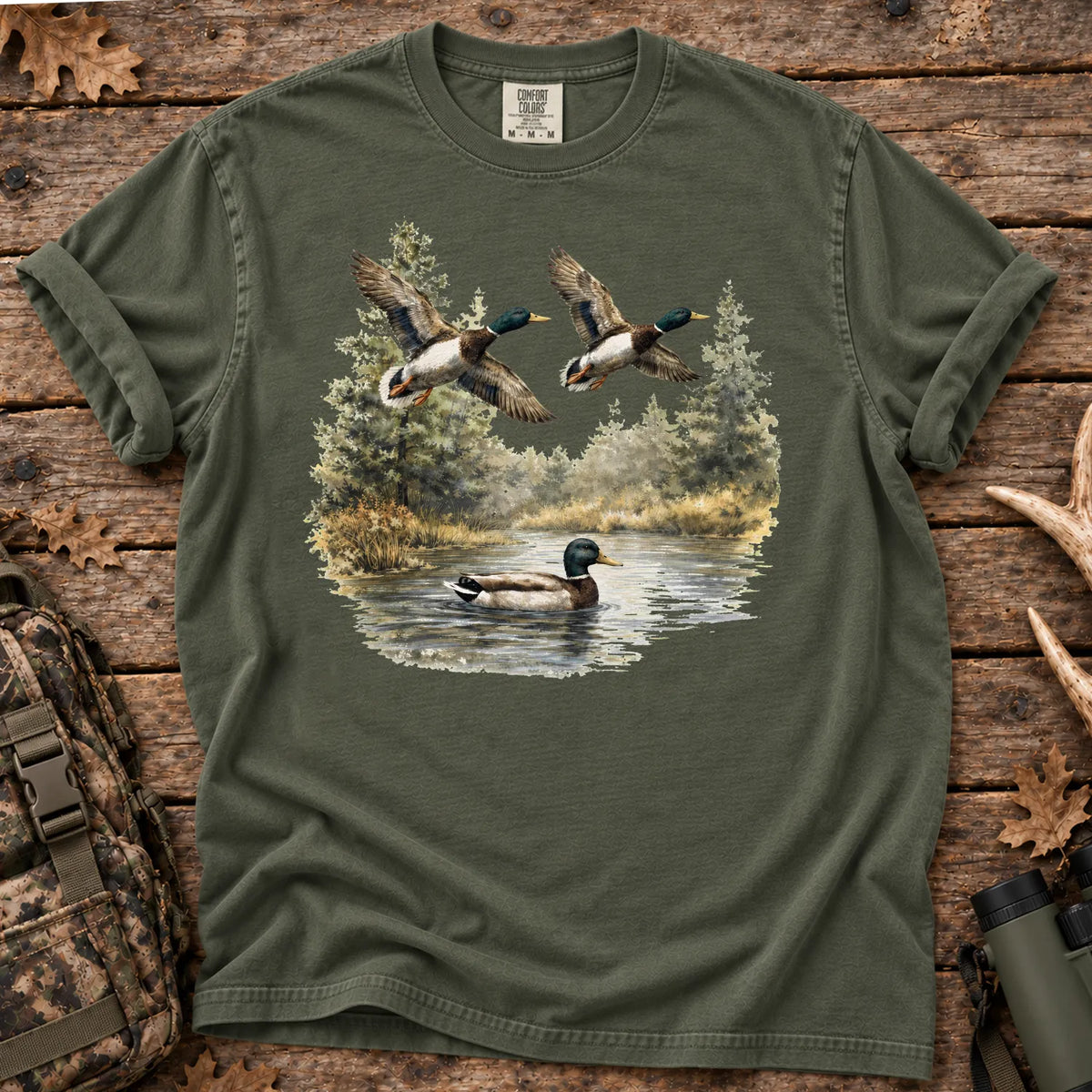 Mallard Duck Nature T-Shirt in Moss