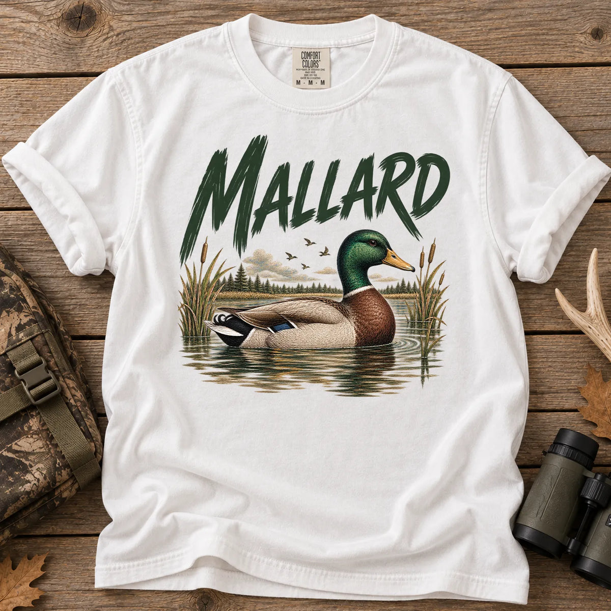 Mallard Duck Pond T-Shirt in White