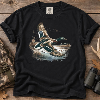Mallard Ducks Marsh T-Shirt in Black