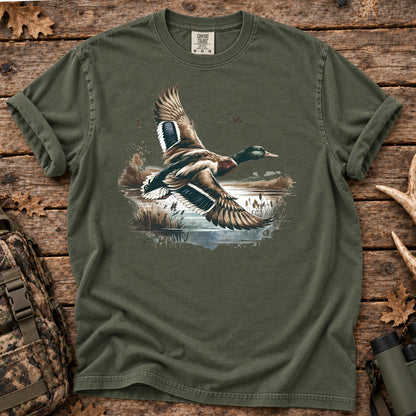 Mallard Ducks Marsh T-Shirt in Moss