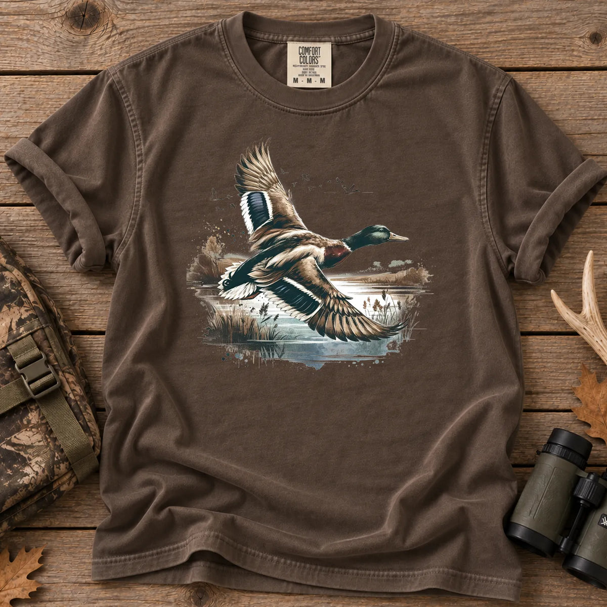 Mallard Ducks Marsh T-Shirt in Espresso