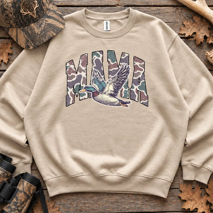 Mallard Hunting Mama Graphic Sweatshirt in Sand