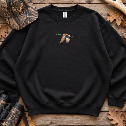 Mallard in Flight Chest Sweatshirt in Black