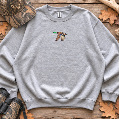 Mallard in Flight Chest Sweatshirt in Sport Grey