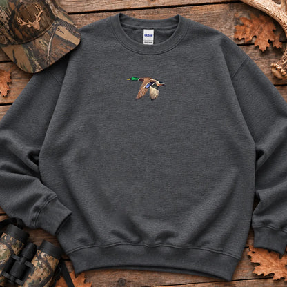Mallard in Flight Chest Sweatshirt in Dark Heather