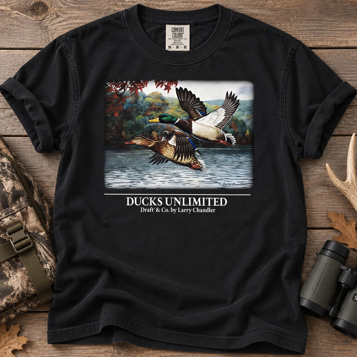 Mallard Lake Scene T-Shirt in Black