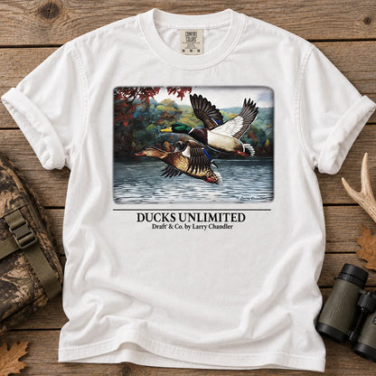 Mallard Lake Scene T-Shirt in White