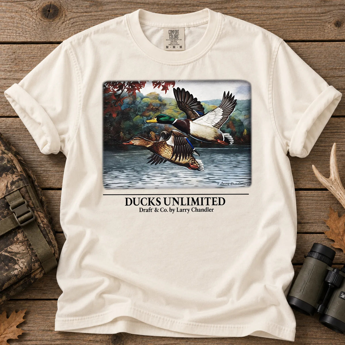 Mallard Lake Scene T-Shirt in Ivory