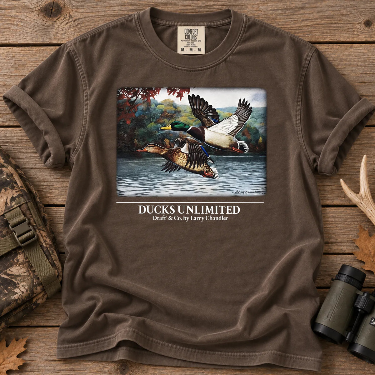 Mallard Lake Scene T-Shirt in Espresso