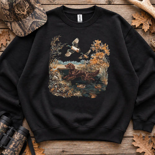 Mallards Autumn Marsh Sweatshirt in Black