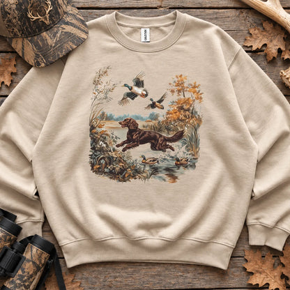 Mallards Autumn Marsh Sweatshirt in Sand
