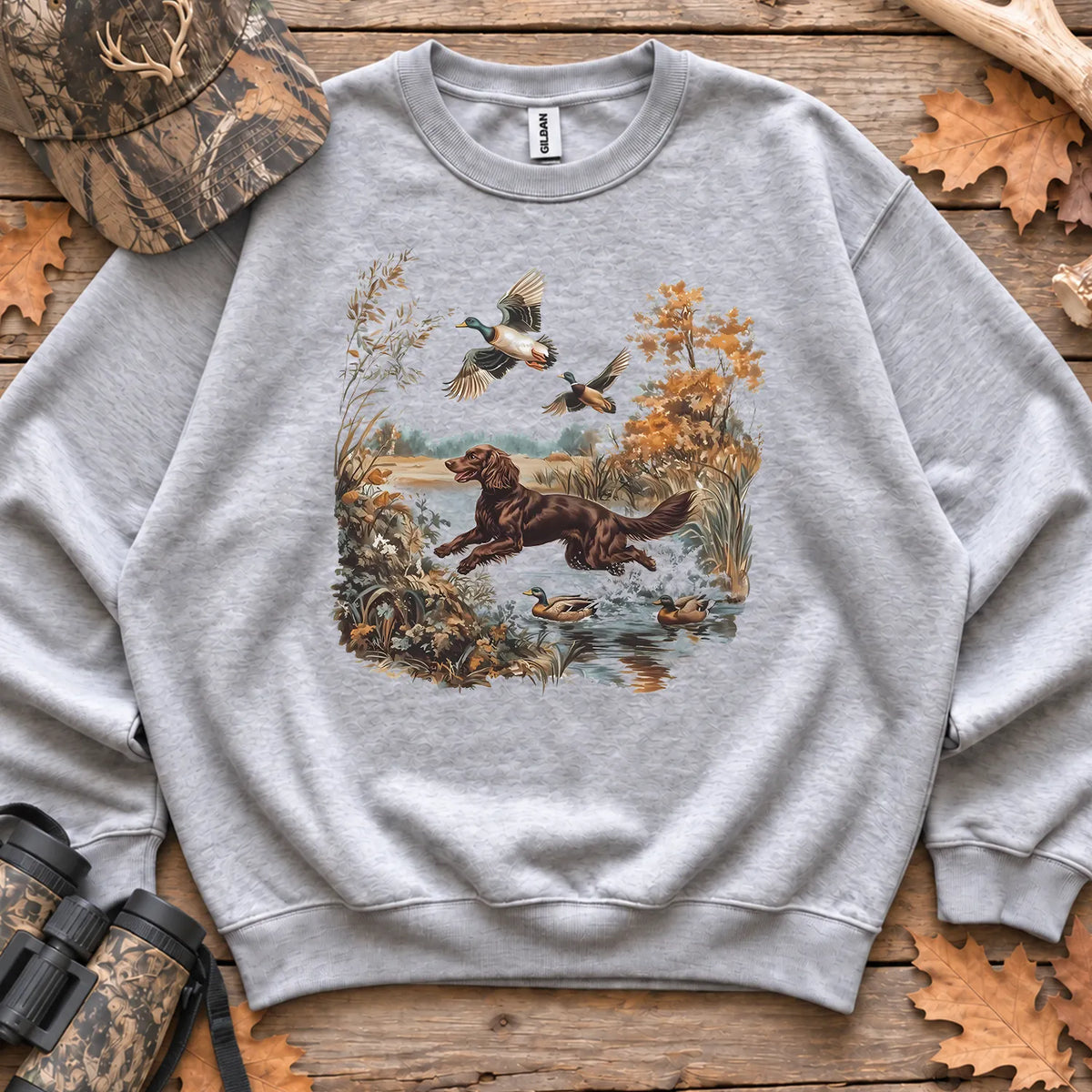 Mallards Autumn Marsh Sweatshirt in Sport Grey