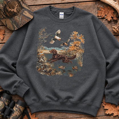 Mallards Autumn Marsh Sweatshirt in Dark Heather