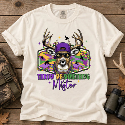 Mardi Gras Buck T-Shirt in Ivory