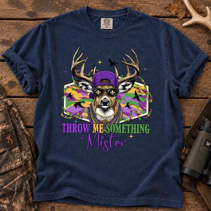 Mardi Gras Buck T-Shirt in True Navy