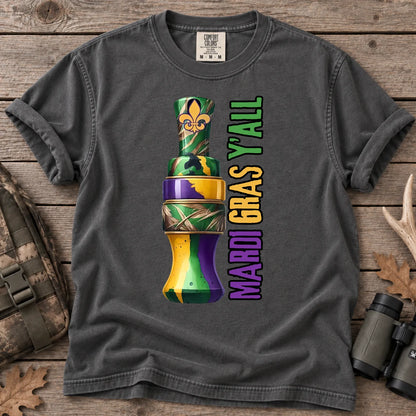 Mardi Gras Y'all Duck T-Shirt in Pepper
