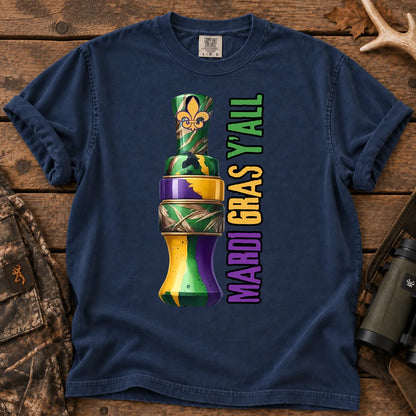 Mardi Gras Y'all Duck T-Shirt in True Navy