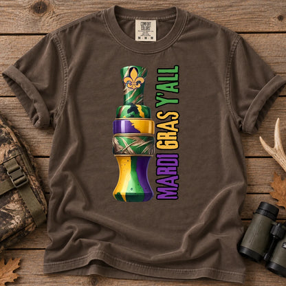 Mardi Gras Y'all Duck T-Shirt in Espresso
