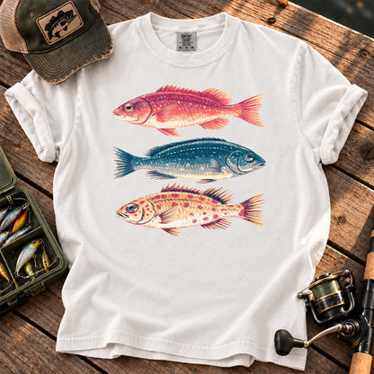 Marine Fish Trio T-Shirt in White