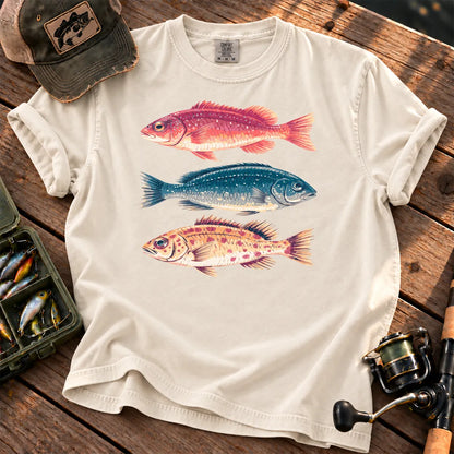 Marine Fish Trio T-Shirt in Ivory