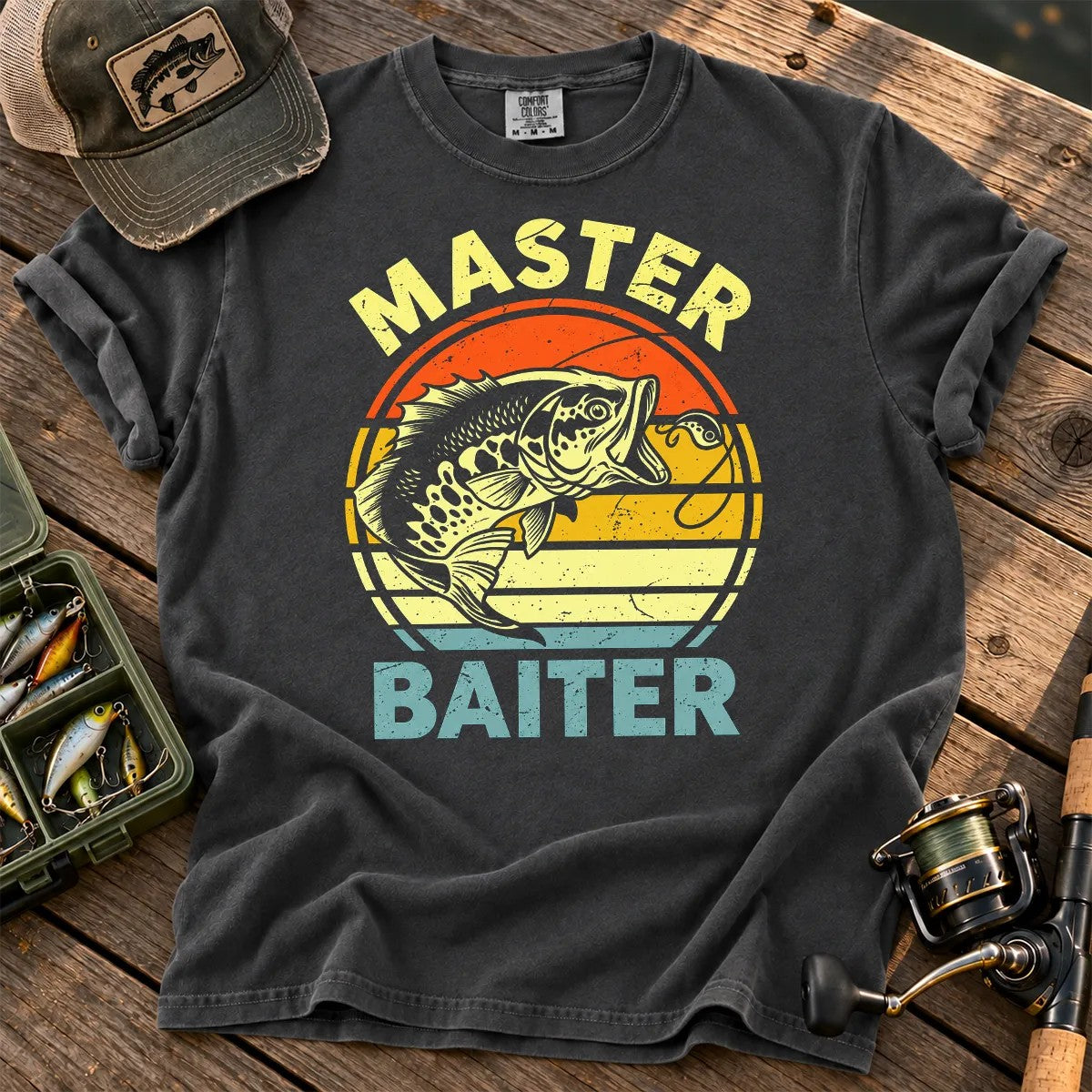 Master Baiter Fishing T-Shirt in Pepper