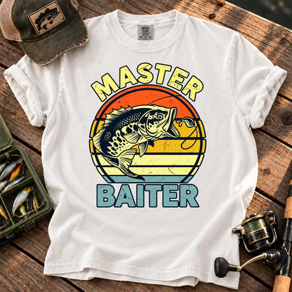 Master Baiter Fishing T-Shirt in White