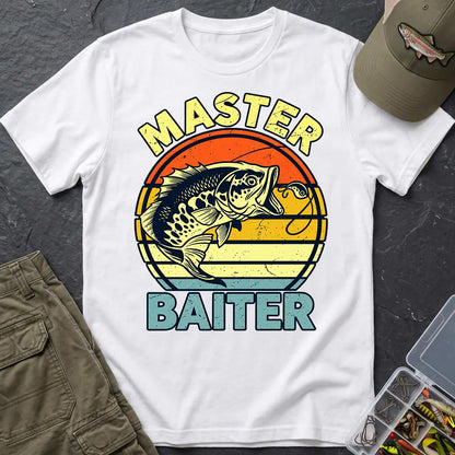 Master Baiter Fishing T-Shirt in White