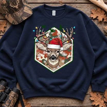 Merry and Bright Deer Sweatshirt in Navy