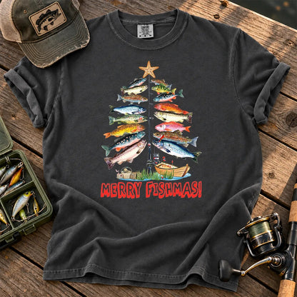Merry Fishmas T-Shirt in Pepper