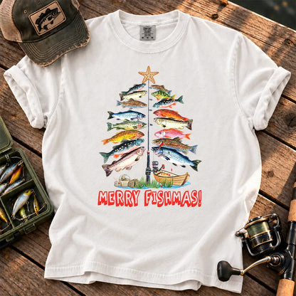 Merry Fishmas T-Shirt in White