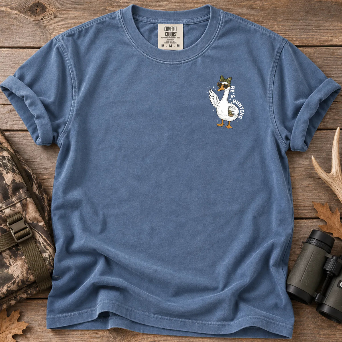Mini Mallard Hunting T-Shirt in Blue Jean