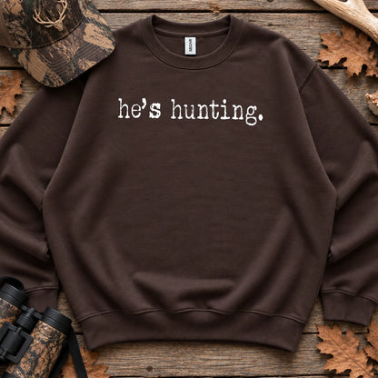 Minimal Hes Hunting Camo Sweatshirt in Dark Chocolate