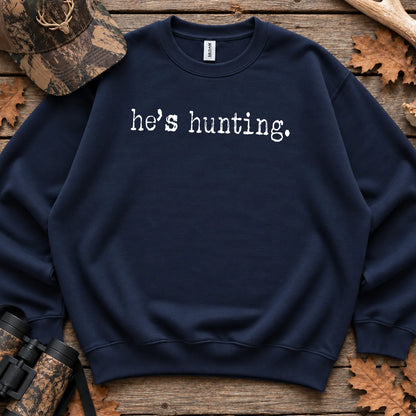 Minimal Hes Hunting Camo Sweatshirt in Navy