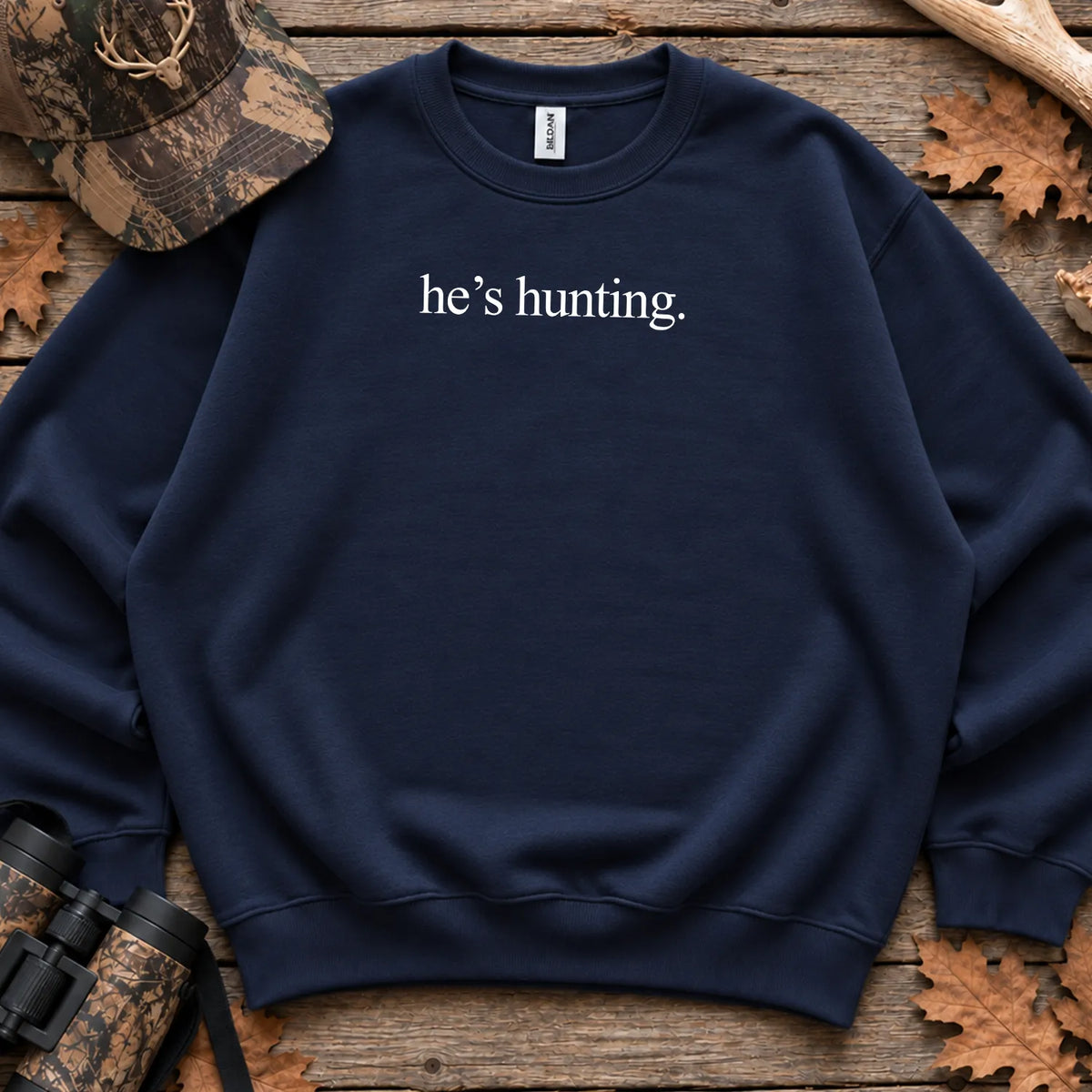 Minimal Hes Hunting Sweatshirt in Navy