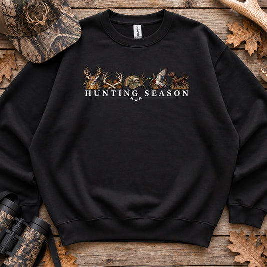 Minimal Hunting Season Forest Sweatshirt in Black