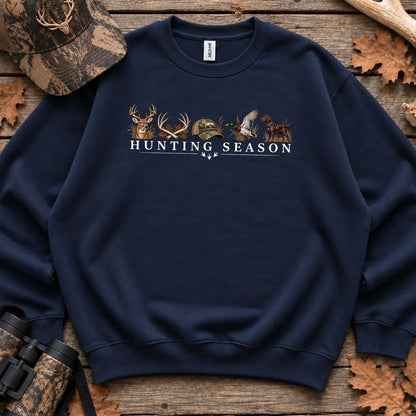 Minimal Hunting Season Forest Sweatshirt in Navy
