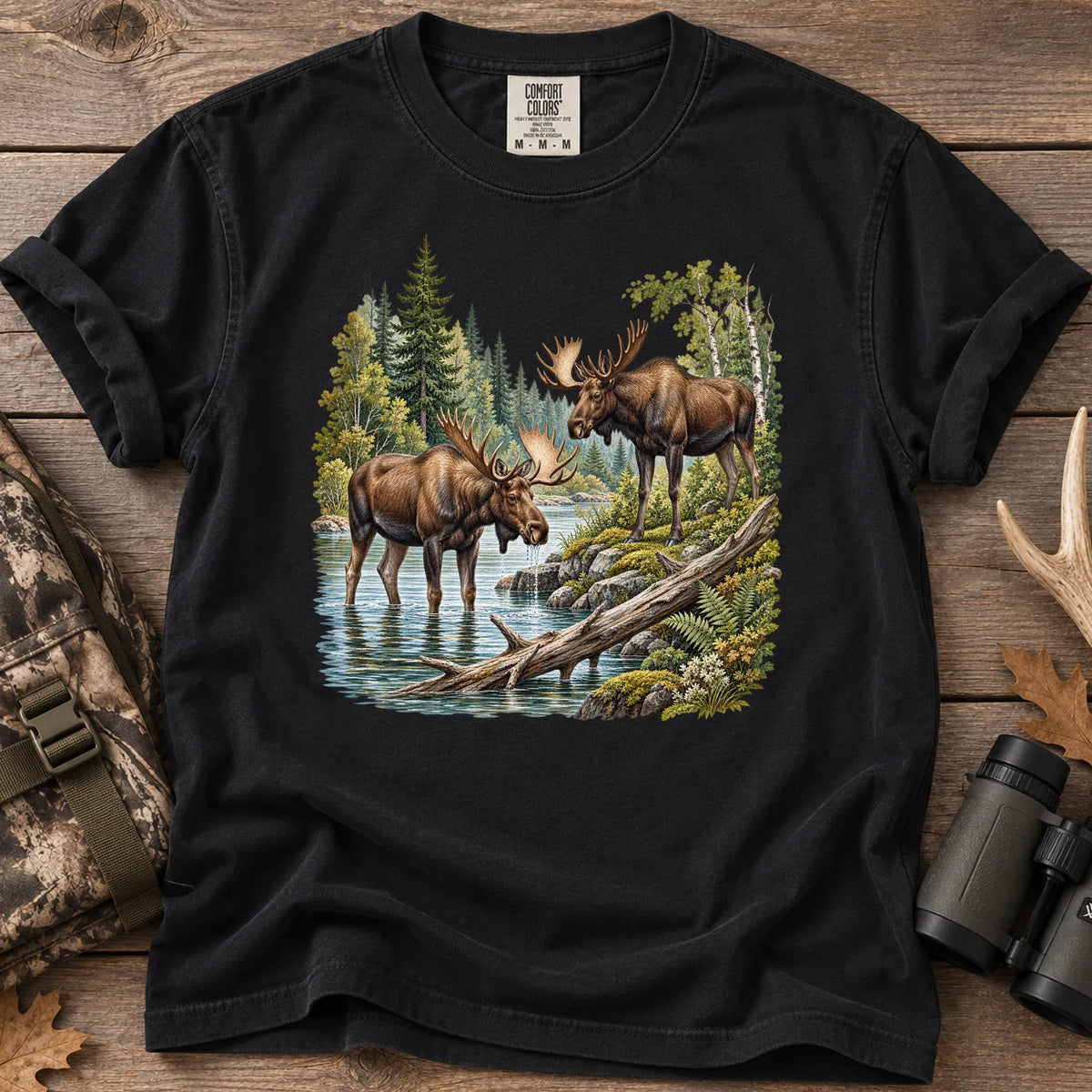 Moose River T-Shirt in Black