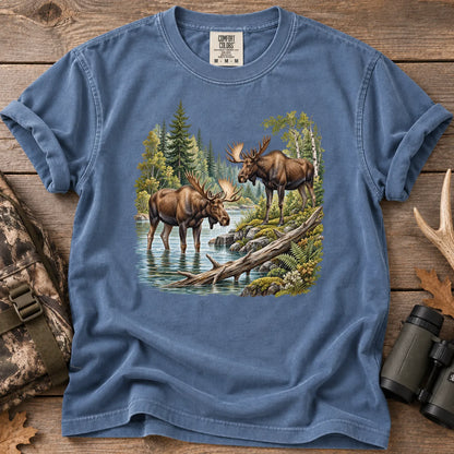 Moose River T-Shirt in Blue Jean