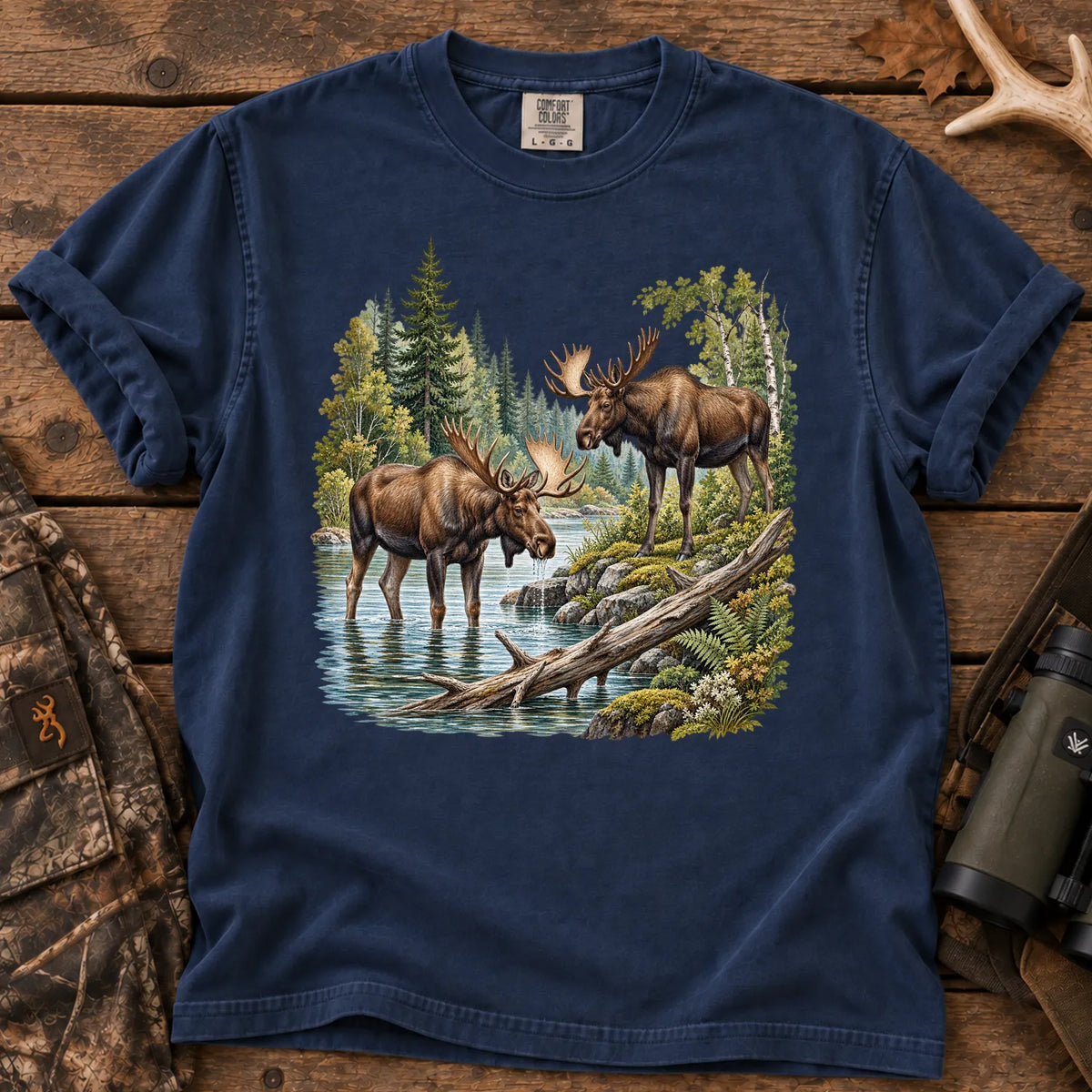 Moose River T-Shirt in True Navy
