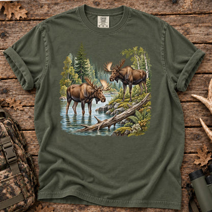 Moose River T-Shirt in Moss