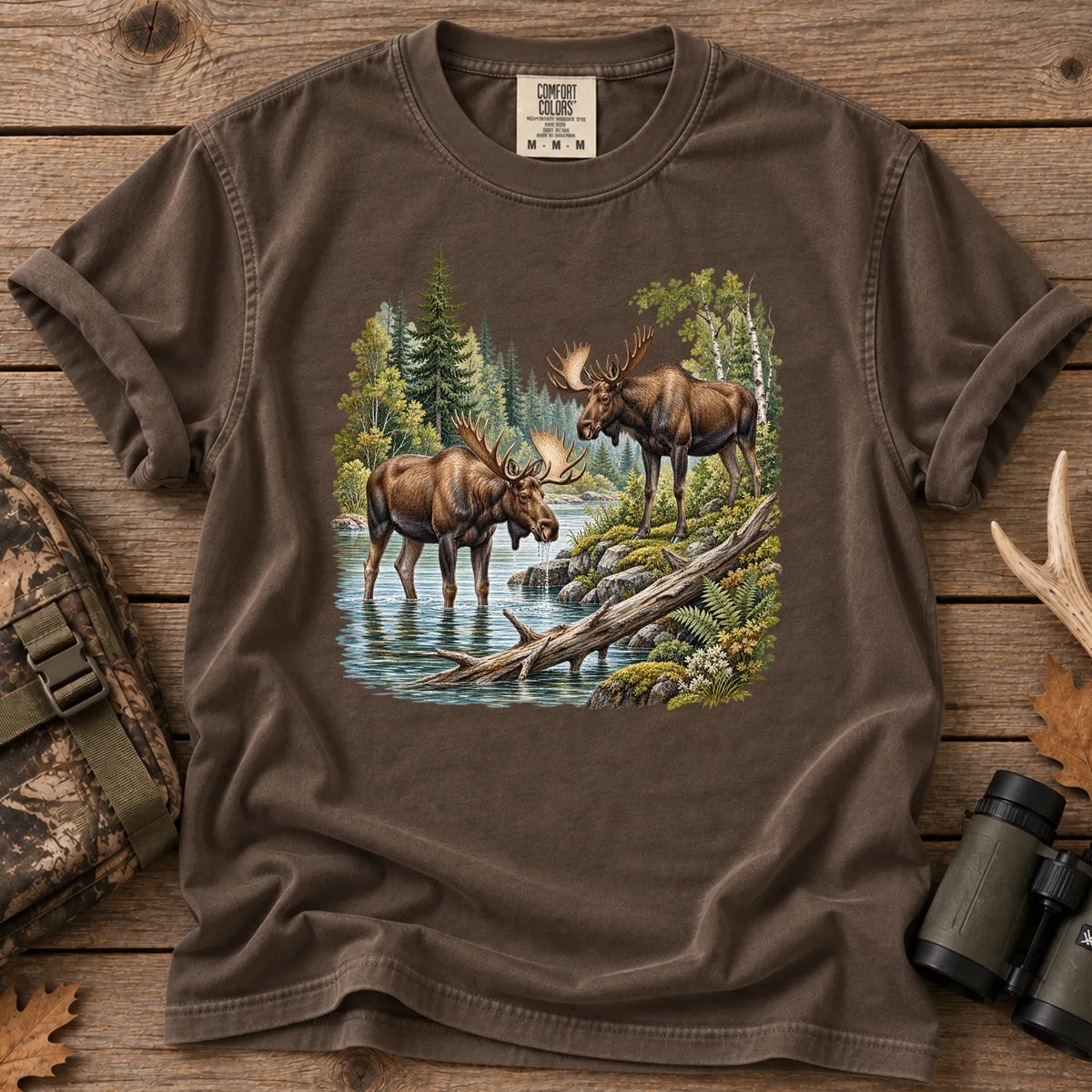 Moose River T-Shirt in Espresso