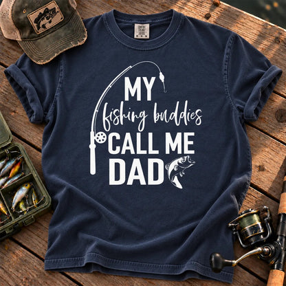 My Fishing Buddies Call Me Dad T-Shirt in True Navy