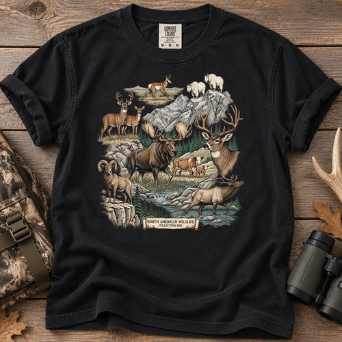 North American Wildlife T-Shirt in Black