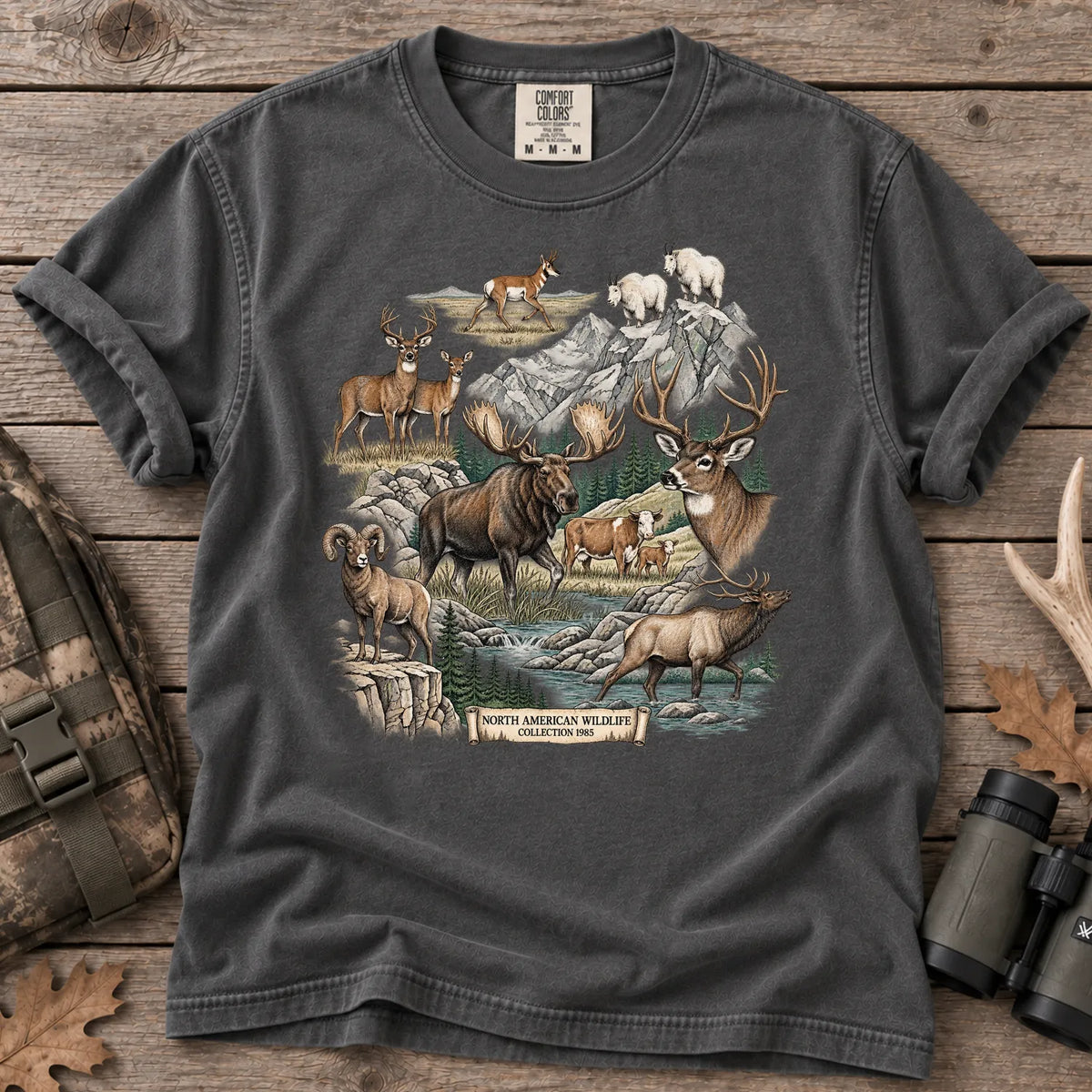 North American Wildlife T-Shirt in Pepper