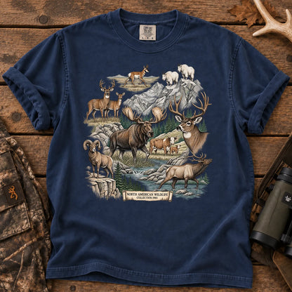 North American Wildlife T-Shirt in True Navy