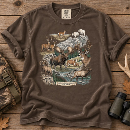 North American Wildlife T-Shirt in Espresso