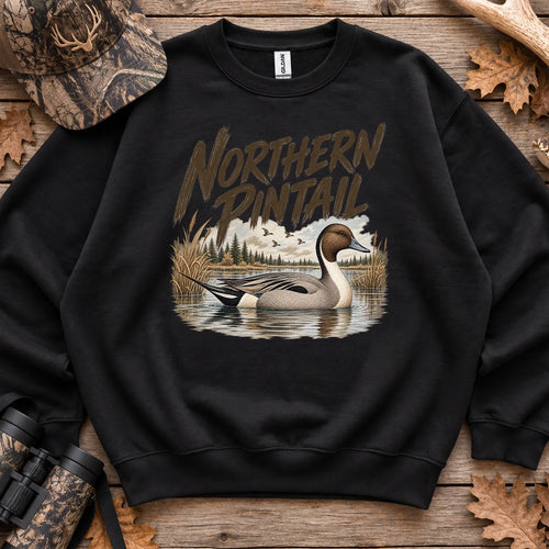 Northern Pintail Duck Sweatshirt in Black
