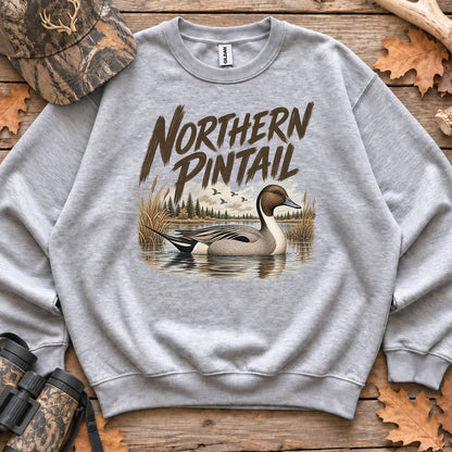 Northern Pintail Duck Sweatshirt in Sport Grey